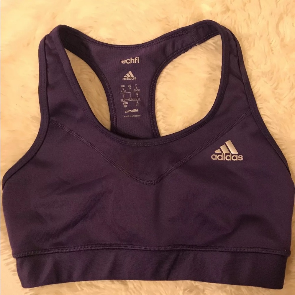 Adidas Techfit Compression Sports Bra Purple S